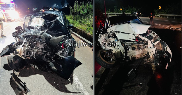 Kasargod: Six injured as two cars collide head-on with lorry near Badiadka