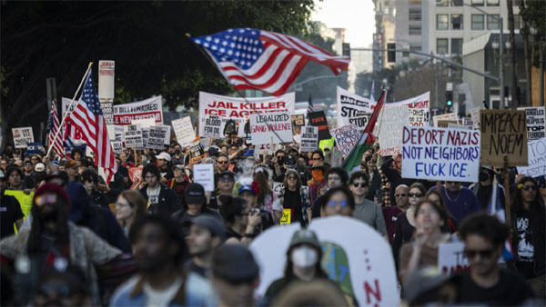 Widespread protests erupt across California over fatal ICE shooting